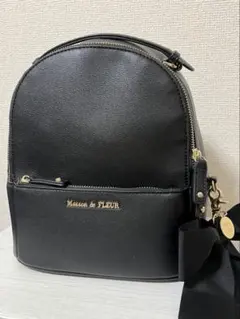 【美品】Maison de FLEUR 黒リュック