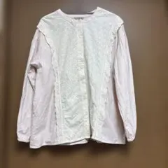 Samansa Mos2 レース付き長袖シャツ