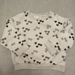 ZARA ハート柄トレーナー 90cm ベージュ