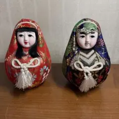 手作り日本人形 伝統的和装 2体セット