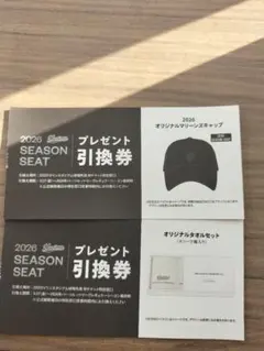 千葉ロッテマリーンズ、キャップ、タオルセット