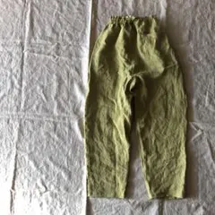 リネンの少し短めもんぺ オリーブドラブ - メルカリ