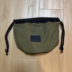 GREGORY 巾着型ポーチ オリーブ×ブラックのサムネイル