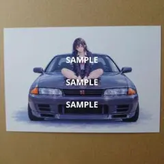 GT-Rと少女 ポストカード デジタルアート