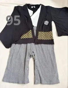 【puff2kids】ベビー　和服ロンパース　 紋付羽織袴95