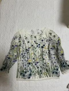 アナトリエ　オーガンジー刺繍ブラウス38のサムネイル