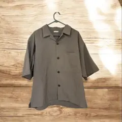 GUドライリラックスフィットオープンカラーシャツ　メンズ　M 半袖