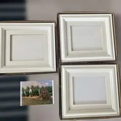 新品未使用♡ホワイト木製額縁♡3個セット