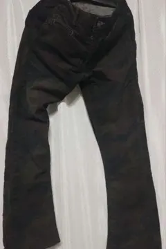 コーデュロイ ブーツカット カモフラ