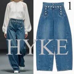 1　HYKE 26SS セーラー　バレルレッグ　デニム パンツ SAILORのサムネイル