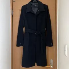 OZOC ブラック アンゴラチェスターコート 38