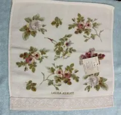 8.ローラアシュレイハンドタオル(34 × 35)未使用クリーム系