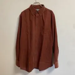 《UNIQLO 》ブラウン ボタンダウン　長袖シャツ 【L】メンズ