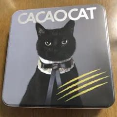 CACAOCAT カカオキャット 黒猫 デザイン缶 正方形