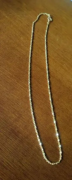 金メッキ ツイストチェーンネックレス 約45cm　以下