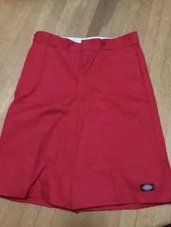 ディッキーズ　ハーフパンツ　42283 ルーズフィット　赤　36インチ