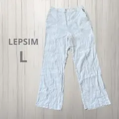 LEPSIM◇◆ストレッチストレートパンツ 麻混 生成り Ｌサイズのサムネイル