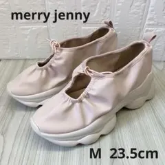完売☆merry jenny ギャザーフェイクレザースニーカー M 23.5cmのサムネイル