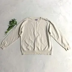 m690『グローバルワーク』 シンプル 無地 ゆったりトレーナー L 古着男子