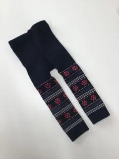 ネイビー花柄ストライプレッグウェア