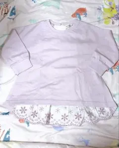 branshesフリル付き長袖カットソー　90cm