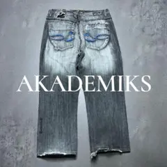 akademiks BAGGY B系 Y2K ワイドデニムパンツ ダメージ加工のサムネイル