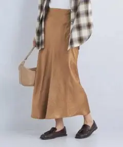 【試着のみ】green label relaxing サテンナロースカート