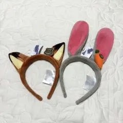 新品正規品✨ 上海ディズニー ズートピア カチューシャ ニック&ジュディ