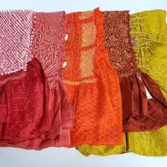 だ*ご様 (0389)帯揚げ 5点 まとめ売り 着物 和装 小物 絞り