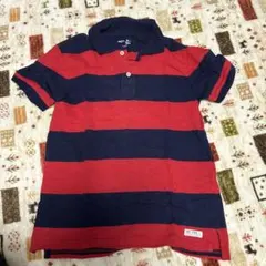 Gap Kids ポロシャツ 赤・紺 ストライプ 140cm