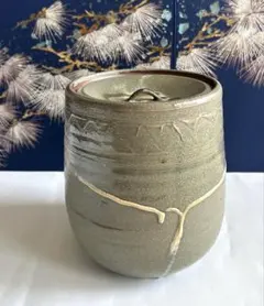 銘あり　茶道具 水指 陶器 蓋付きのサムネイル