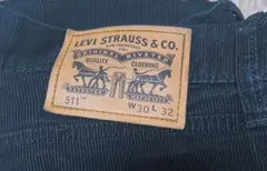 LEVI'S リーバイス511 コーデュロイパンツ W30 BLACK メンズ