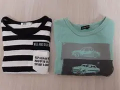 BeBe　ベベ　プルオーバー　パステル緑＋WASK　長袖Tシャツ　黒×白　120