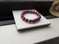 1342天然石 紫金辰砂ブレスレット10mm