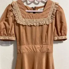 vintage オレンジ ワンピース ドレス 古着のサムネイル