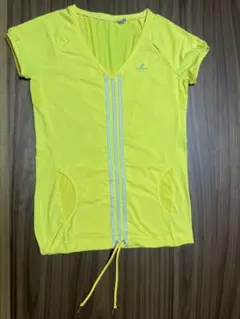 値下adidas レディース Tシャツ イエロー Lサイズ CLIMA 速乾機能