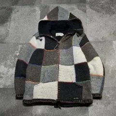 古着 フリース ライニング ウールジャケット フード着脱 ジャケット