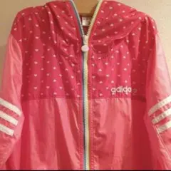 adidas レディース ウィンドブレーカー ピンク ハート柄のサムネイル