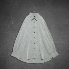 ヴィンテージ ユーズド 古着 総柄 デザイン シャツ グレー モード