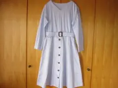 ナチュラルビューティーベーシック ダンガリー シャツワンピース　L