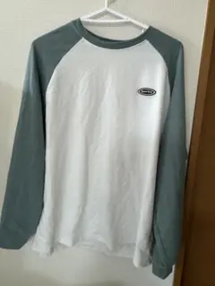 Dazy ラグランスリーブ Tシャツ Lサイズ ホワイト/グリーン