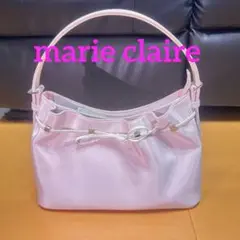 marie claire ピンク ハンドバッグ リボン付き マリクレール