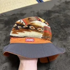 レア　CHUMS チャムス リバーシブル　バケットハット アウトドア　防寒　ギア