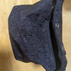 CHARLES JOURDAN ロゴ総柄 バッグ ブラック