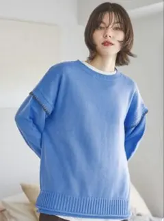 niko and... ブランケットステッチラクリルプルオーバー ニット　新品