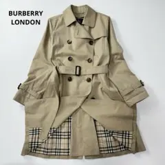 バーバリーロンドン トレンチコート ノバチェック ステッチ ベルト付き 刻印