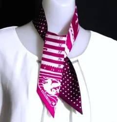 美品 HERMES エルメス ツイリー シルク100％ スカーフ D644 - メルカリ