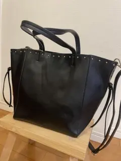 ベイクルーズ　合皮バッグ　ブラック