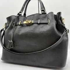 ✨極美品✨ミロス　トートバッグ　A4 ショルダー　2way 肩掛け　黒　レザー