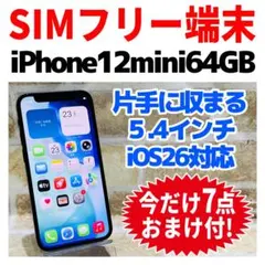 SIMフリー iPhone12mini 64GB ブラック 電池良好